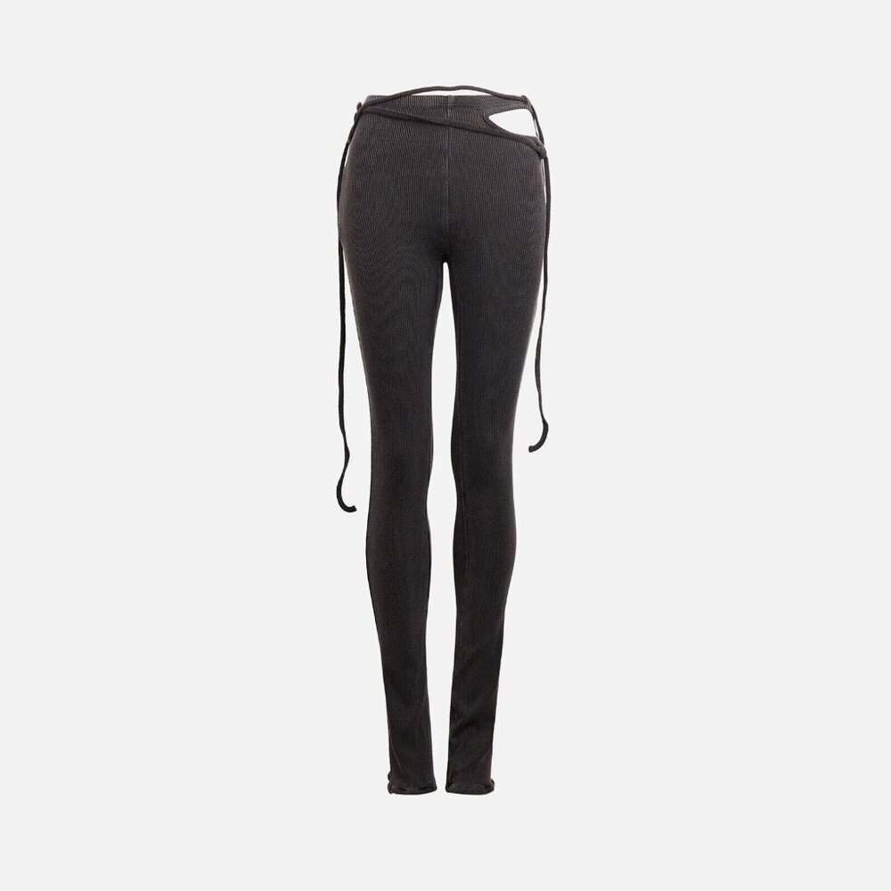 Ottolinger Womens Lounge Pants in Faded Black Strappy Leggings Long Size XS NEW